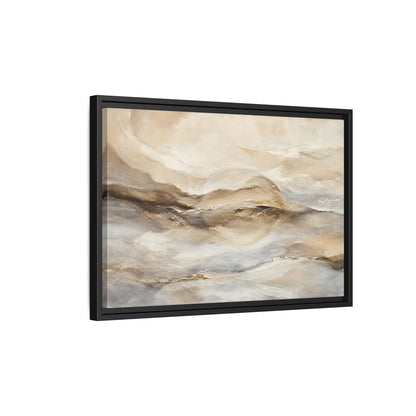 Side Mockup 3. Nature Abstract Landscape Earthy Neutrals shown as stretched canvas wall art