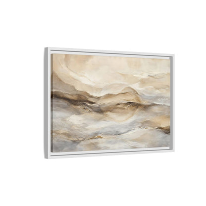 Side Mockup 1. Nature Abstract Landscape Earthy Neutrals shown as stretched canvas wall art
