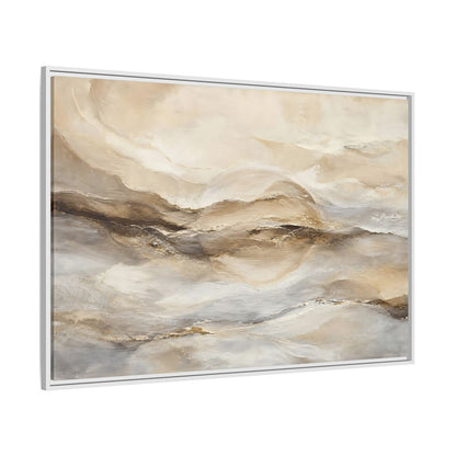 Side Mockup 7. Nature Abstract Landscape Earthy Neutrals shown as stretched canvas wall art