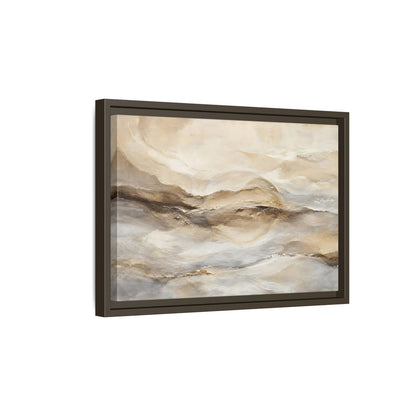 Side Mockup 5. Nature Abstract Landscape Earthy Neutrals shown as stretched canvas wall art