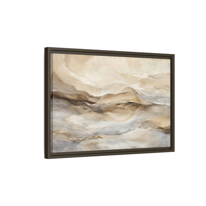 Side Mockup 2. Nature Abstract Landscape Earthy Neutrals shown as stretched canvas wall art