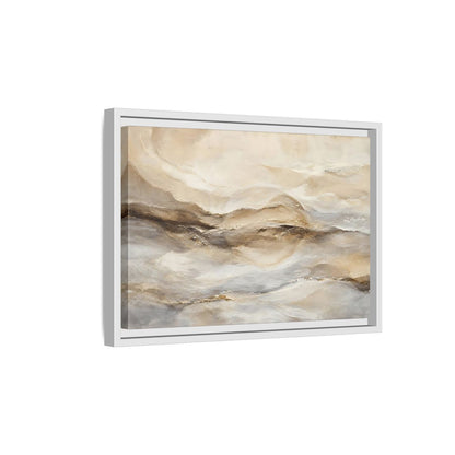 Side Mockup 4. Nature Abstract Landscape Earthy Neutrals shown as stretched canvas wall art