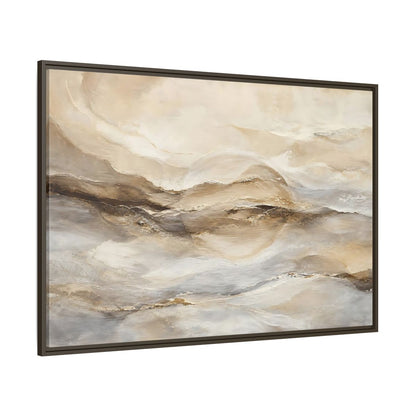 Side Mockup 8. Nature Abstract Landscape Earthy Neutrals shown as stretched canvas wall art