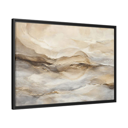 Side Mockup 13. Nature Abstract Landscape Earthy Neutrals shown as stretched canvas wall art