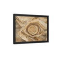 Side Mockup 6. Nature Agate Slice Brown And Beige Agate shown as stretched canvas wall art
