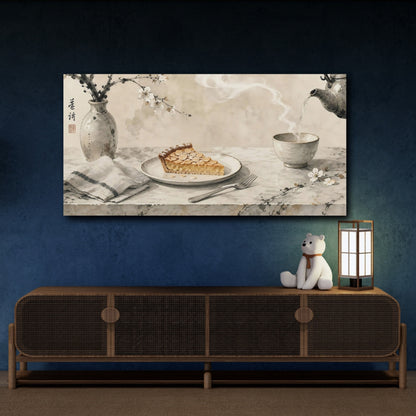 Mockup 4. Nature Almond Tart Brown Cream shown as canvas print