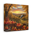Side Mockup 2. Nature Apple Orchard Autumn Apples Landscape shown as stretched canvas wall art