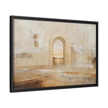 Side Mockup 14. Nature Archway Landscape Neutral Archway shown as stretched canvas wall art