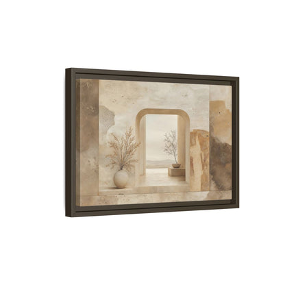 Side Mockup 5. Nature Archway Vista Neutral Earth Tones shown as stretched canvas wall art
