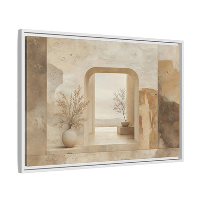 Side Mockup 10. Nature Archway Vista Neutral Earth Tones shown as stretched canvas wall art