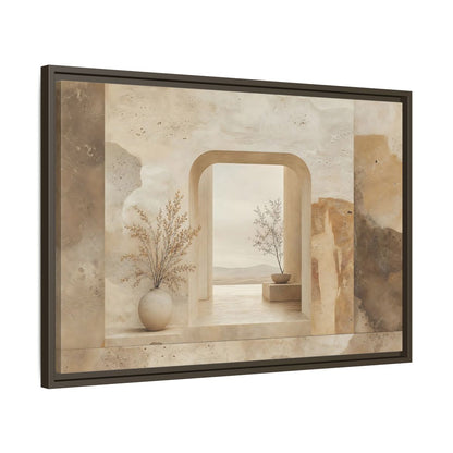 Side Mockup 11. Nature Archway Vista Neutral Earth Tones shown as stretched canvas wall art