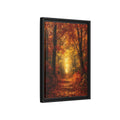 Side Mockup 6. Nature Autumn Forest Orange Yellow Forest shown as stretched canvas wall art