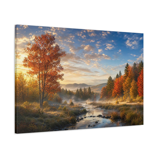 Main Mockup. Nature Autumn Landscape Autumn Landscape shown as stretched canvas wall art