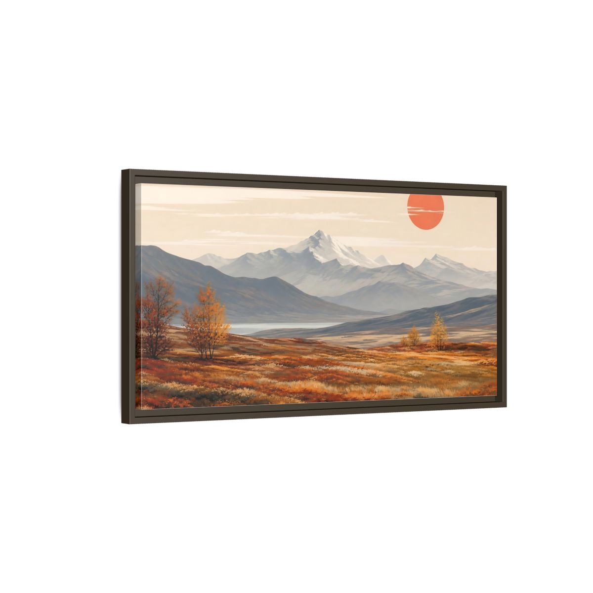 Main Mockup. Nature Autumn Landscape Autumn Mountain Landscape shown as stretched canvas wall art