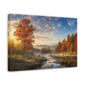 Side Mockup 4. Nature Autumn Landscape Autumn Landscape shown as stretched canvas wall art