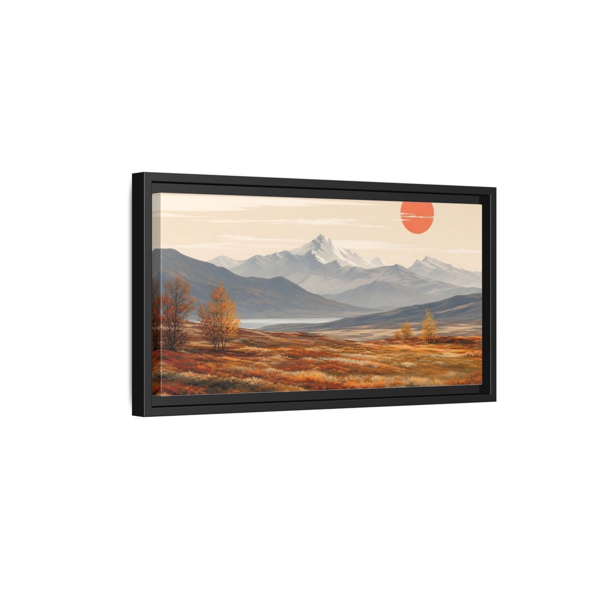 Side Mockup 8. Nature Autumn Landscape Autumn Mountain Landscape shown as stretched canvas wall art
