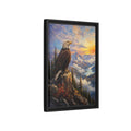 Side Mockup 6. Nature Bald Eagle Eagle Mountain Sunset shown as stretched canvas wall art