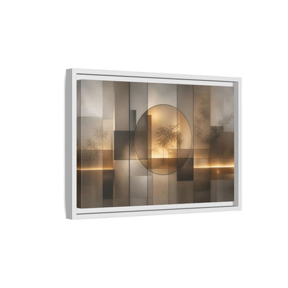 Side Mockup 4. Nature Bamboo Brown And Gold shown as stretched canvas wall art