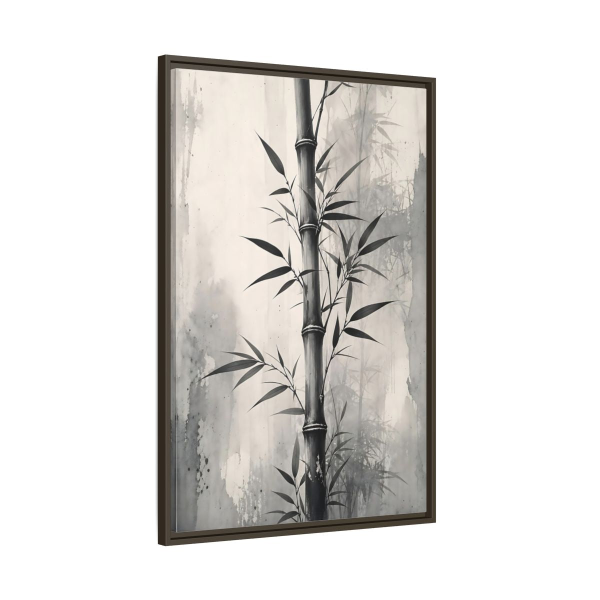 Main Mockup. Nature Bamboo Monochrome Bamboo shown as stretched canvas wall art