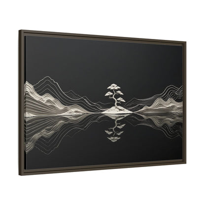 Main Mockup. Nature Bonsai Tree Monochrome Bonsai shown as stretched canvas wall art