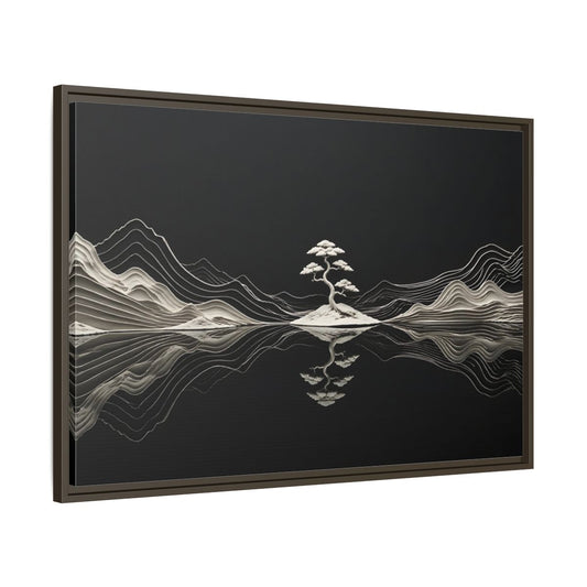 Main Mockup. Nature Bonsai Tree Monochrome Bonsai shown as stretched canvas wall art