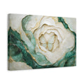 Side Mockup 4. Nature Butterfly Teal Gold Butterfly shown as stretched canvas wall art
