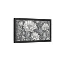 Side Mockup 8. Nature Cactus Flower Monochrome Cactus shown as stretched canvas wall art