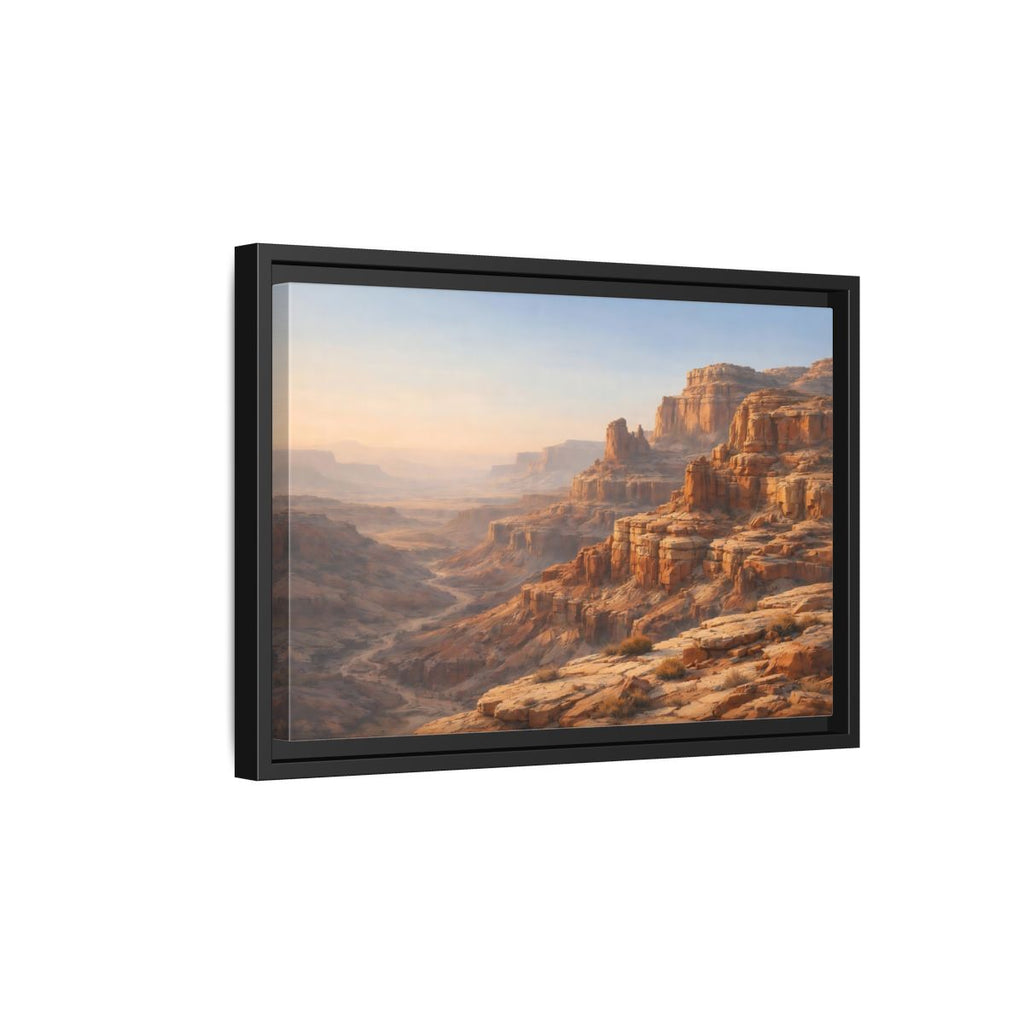 Side Mockup 6. Nature Canyon Landscape Orange And Brown Canyon shown as stretched canvas wall art