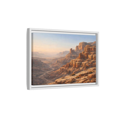 Side Mockup 4. Nature Canyon Landscape Orange And Brown Canyon shown as stretched canvas wall art