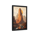 Side Mockup 6. Nature Canyon Mountains Orange Canyon shown as stretched canvas wall art