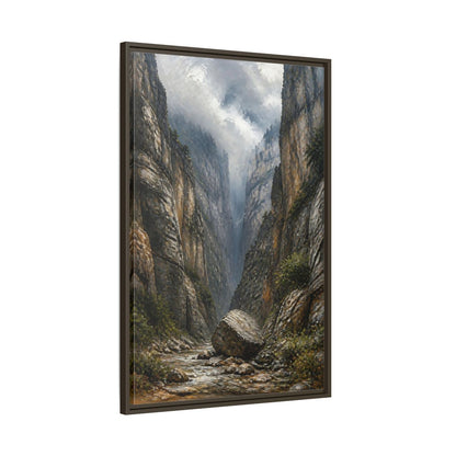 Main Mockup. Nature Canyon River Canyon Landscape shown as stretched canvas wall art