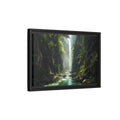 Side Mockup 6. Nature Canyon River Emerald Green Canyon shown as stretched canvas wall art