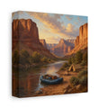 Side Mockup 2. Nature Canyon River Canyon River Landscape shown as stretched canvas wall art
