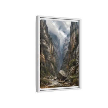Side Mockup 4. Nature Canyon River Canyon Landscape shown as stretched canvas wall art