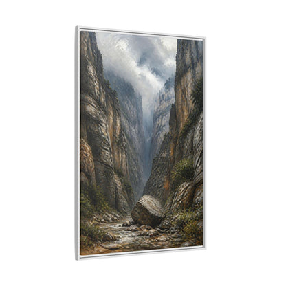 Side Mockup 7. Nature Canyon River Canyon Landscape shown as stretched canvas wall art