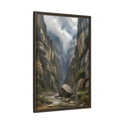 Side Mockup 11. Nature Canyon River Canyon Landscape shown as stretched canvas wall art