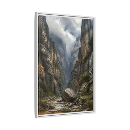 Side Mockup 10. Nature Canyon River Canyon Landscape shown as stretched canvas wall art