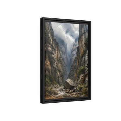 Side Mockup 6. Nature Canyon River Canyon Landscape shown as stretched canvas wall art