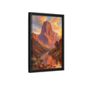 Side Mockup 6. Nature Canyon River Orange River Canyon shown as stretched canvas wall art