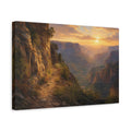 Side Mockup 4. Nature Canyon Valley Golden Canyon shown as stretched canvas wall art
