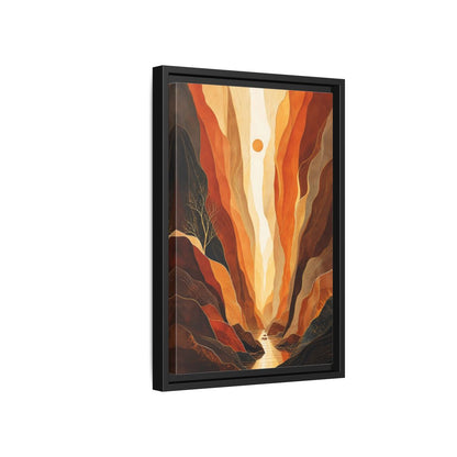 Side Mockup 6. Nature Canyon Valley Orange Canyon Landscape shown as stretched canvas wall art
