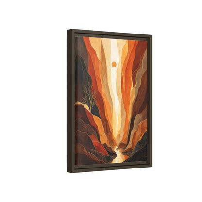 Side Mockup 5. Nature Canyon Valley Orange Canyon Landscape shown as stretched canvas wall art