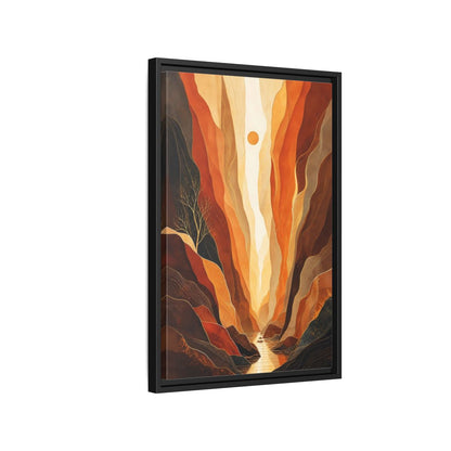 Side Mockup 3. Nature Canyon Valley Orange Canyon Landscape shown as stretched canvas wall art