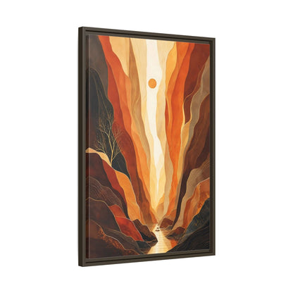 Side Mockup 11. Nature Canyon Valley Orange Canyon Landscape shown as stretched canvas wall art