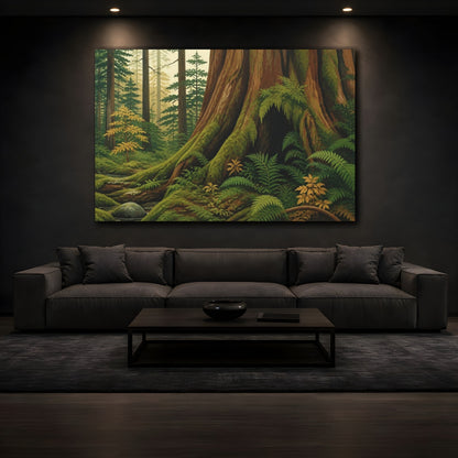Mockup 3. Nature Cedar Tree Hollow shown as canvas print