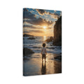 Side Mockup 4. Nature Child Golden Sunset shown as stretched canvas wall art
