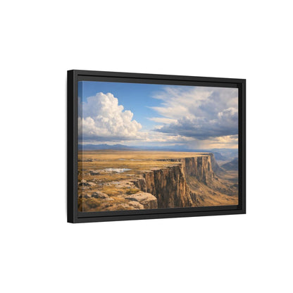Side Mockup 6. Nature Cliffs Landscape Vast Canyon Landscape shown as stretched canvas wall art