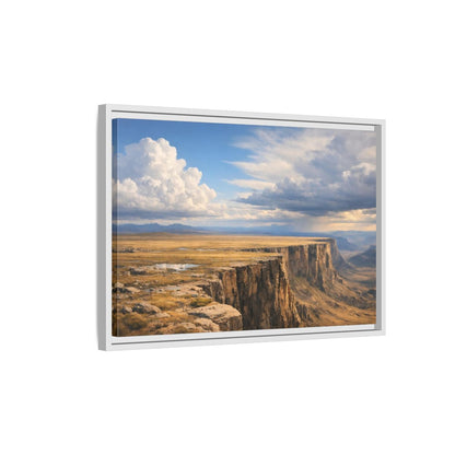 Side Mockup 1. Nature Cliffs Landscape Vast Canyon Landscape shown as stretched canvas wall art