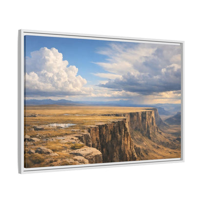 Side Mockup 9. Nature Cliffs Landscape Vast Canyon Landscape shown as stretched canvas wall art