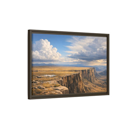 Side Mockup 2. Nature Cliffs Landscape Vast Canyon Landscape shown as stretched canvas wall art